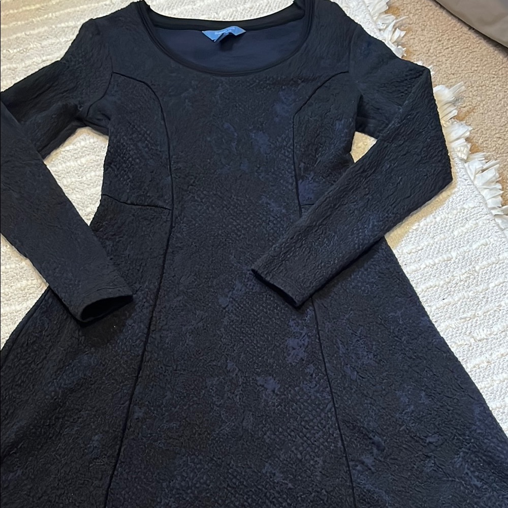 Elegant Black Textured Dress